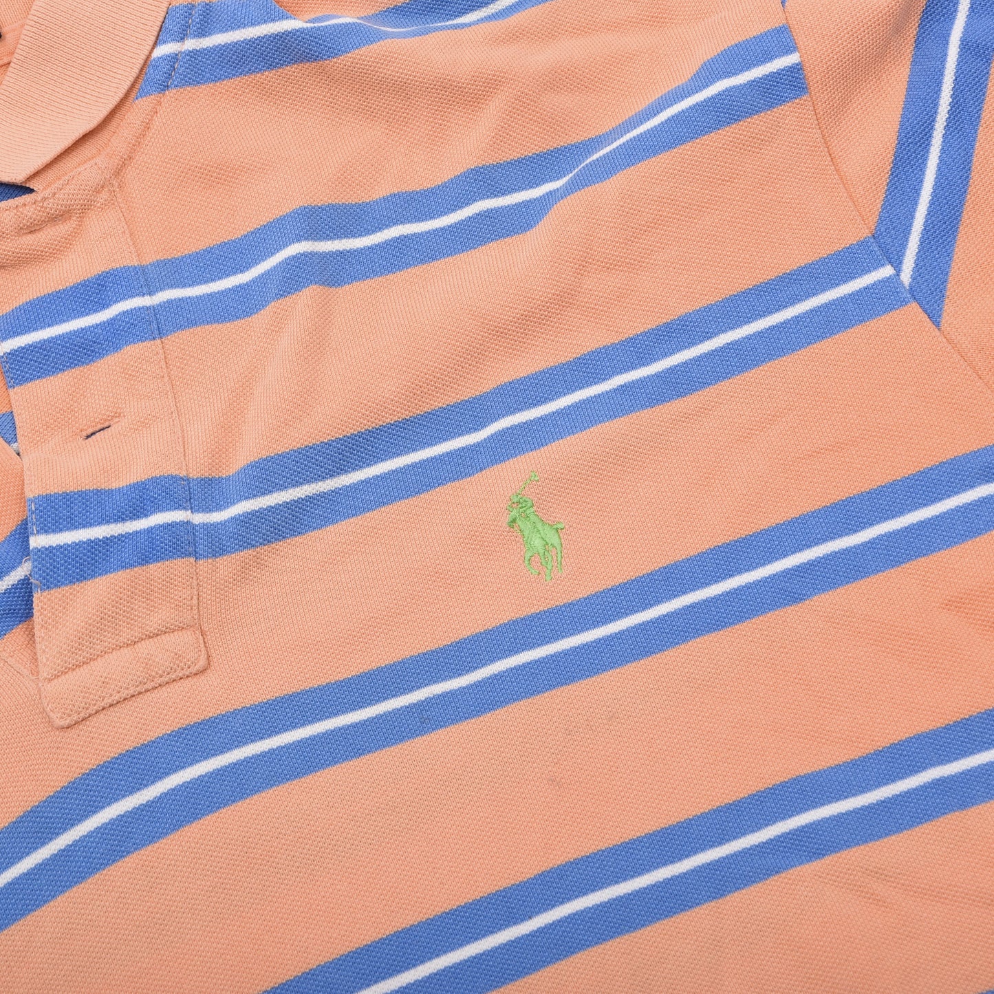 Polo Ralph Lauren 2x Polo Shirts Size M ca. 54.5cm - Blue/Orange Stripes