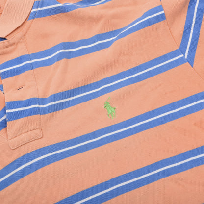 Polo Ralph Lauren 2x Polo Shirts Size M ca. 54.5cm - Blue/Orange Stripes