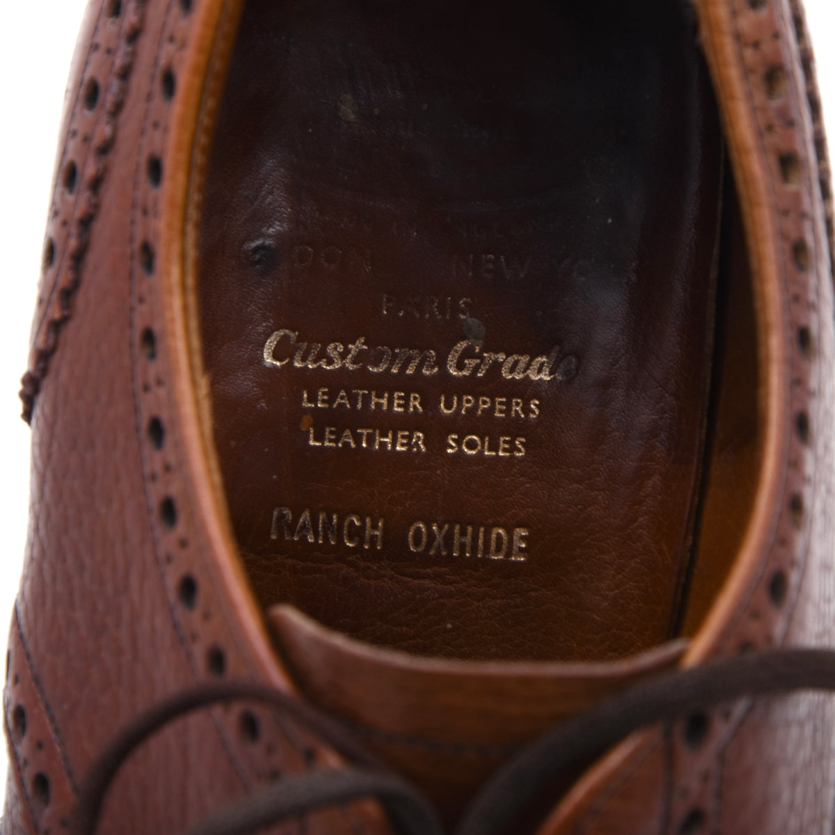 Vintage Church's Ranch Oxhide Brogue Schuhe Gr. 7F – Braun