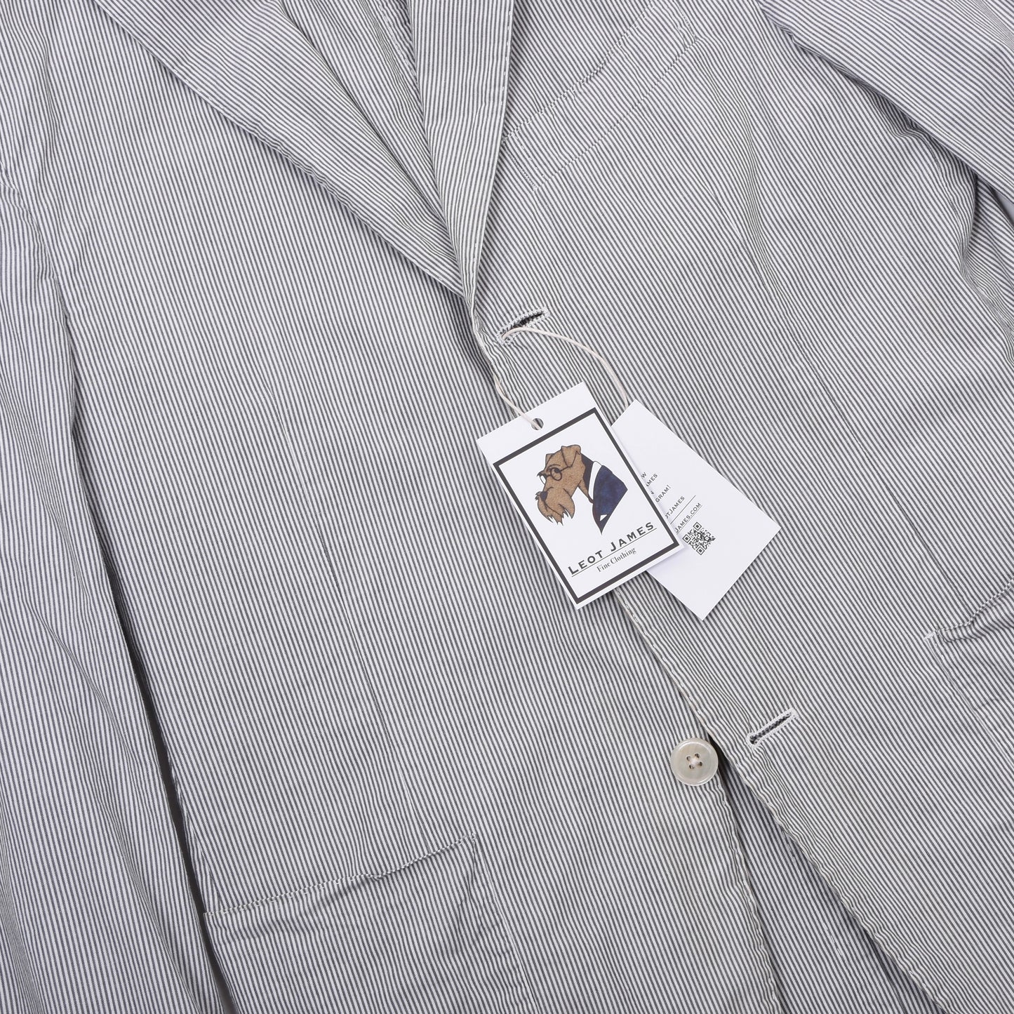 Lardini Baumwoll-Leinen Jacke Größe 48 Brust ca. 49cm - Gestreift