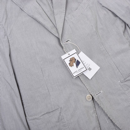 Lardini Baumwoll-Leinen Jacke Größe 48 Brust ca. 49cm - Gestreift