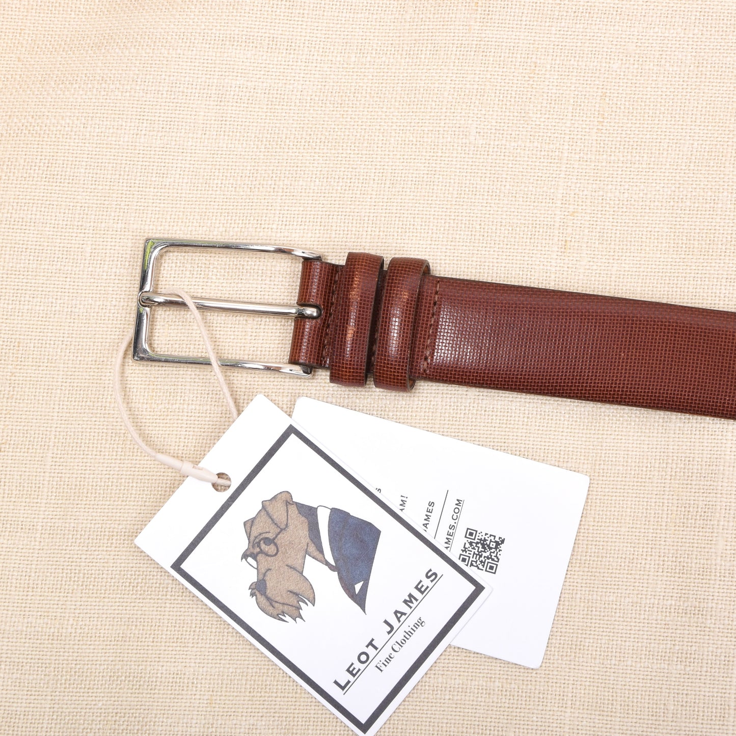 Trafalgar Calfskin Leather Belt Made in USA Size 36/90 - Brown