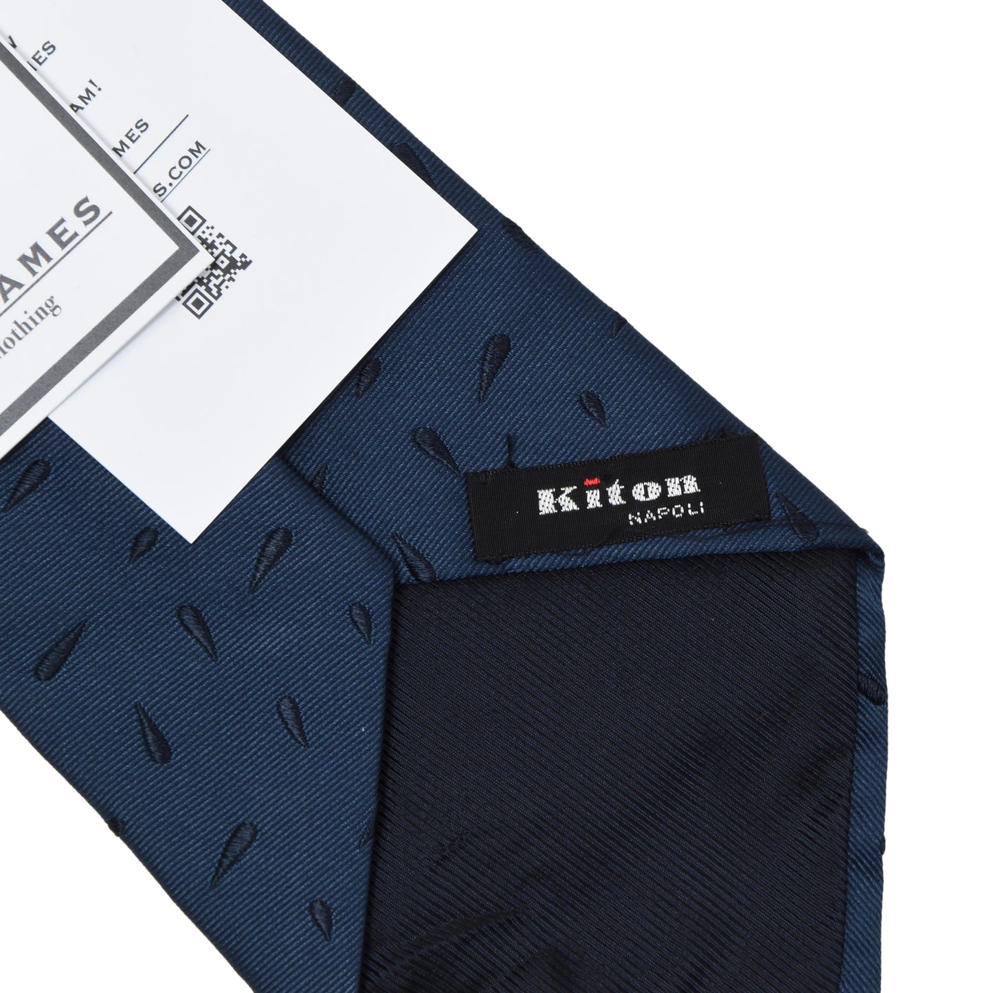 Kiton Napoli Silk Tie ca. 148cm/10cm - Blue