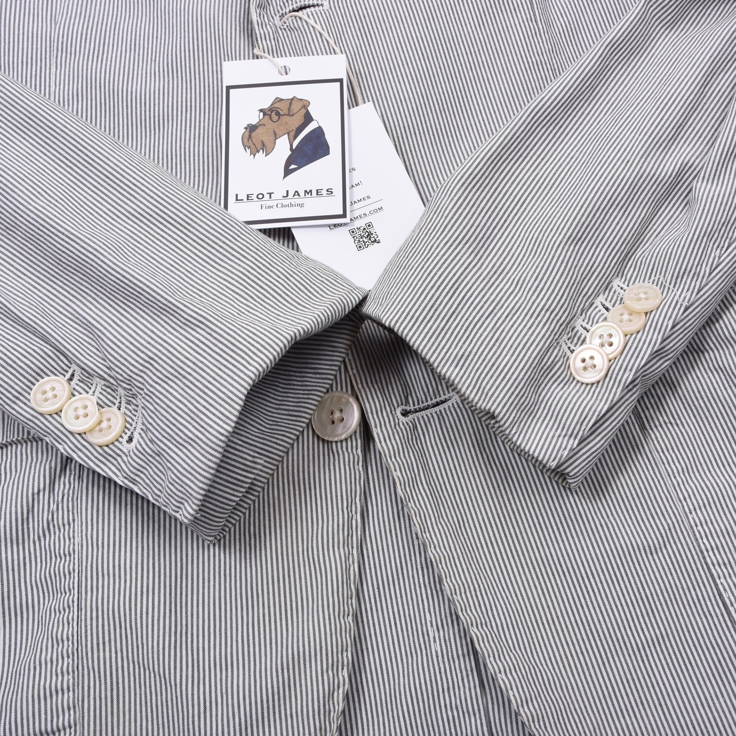 Lardini Baumwoll-Leinen Jacke Größe 48 Brust ca. 49cm - Gestreift