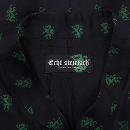 Echt Steirisch 100% Silk Vest/Trachtengilet Size 52 ca. 56.3cm - Styrian Panther