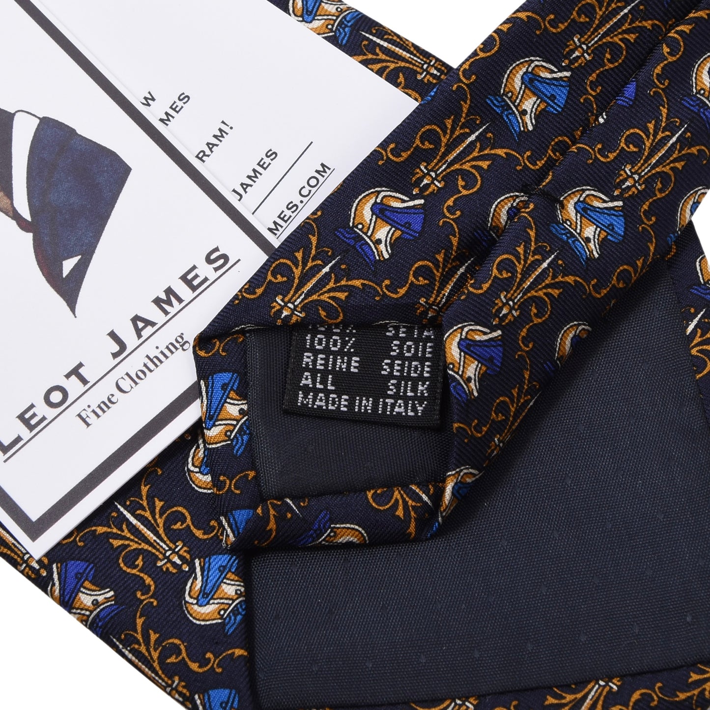 Balmain Vintage Silk Tie ca. 146cm/10cm - Knight's Helmets