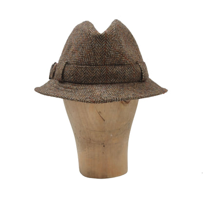 Lock & Co. Rollable Grouse Harris Tweed Fedora Gr. 59 Krempe ca. 5 cm