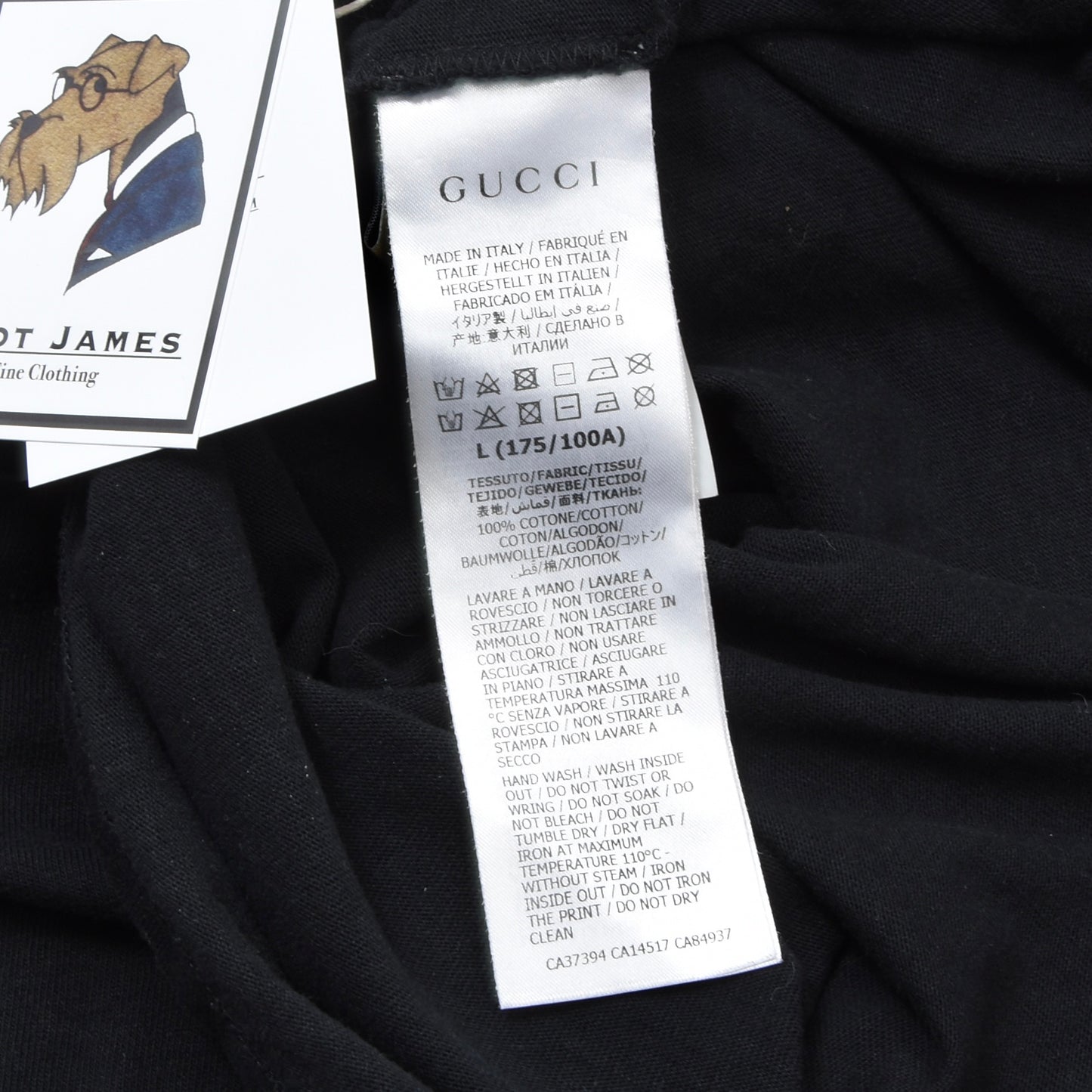 The North Face x Gucci T-Shirt Size L Chest ca. 59.5cm - Black/Yellow