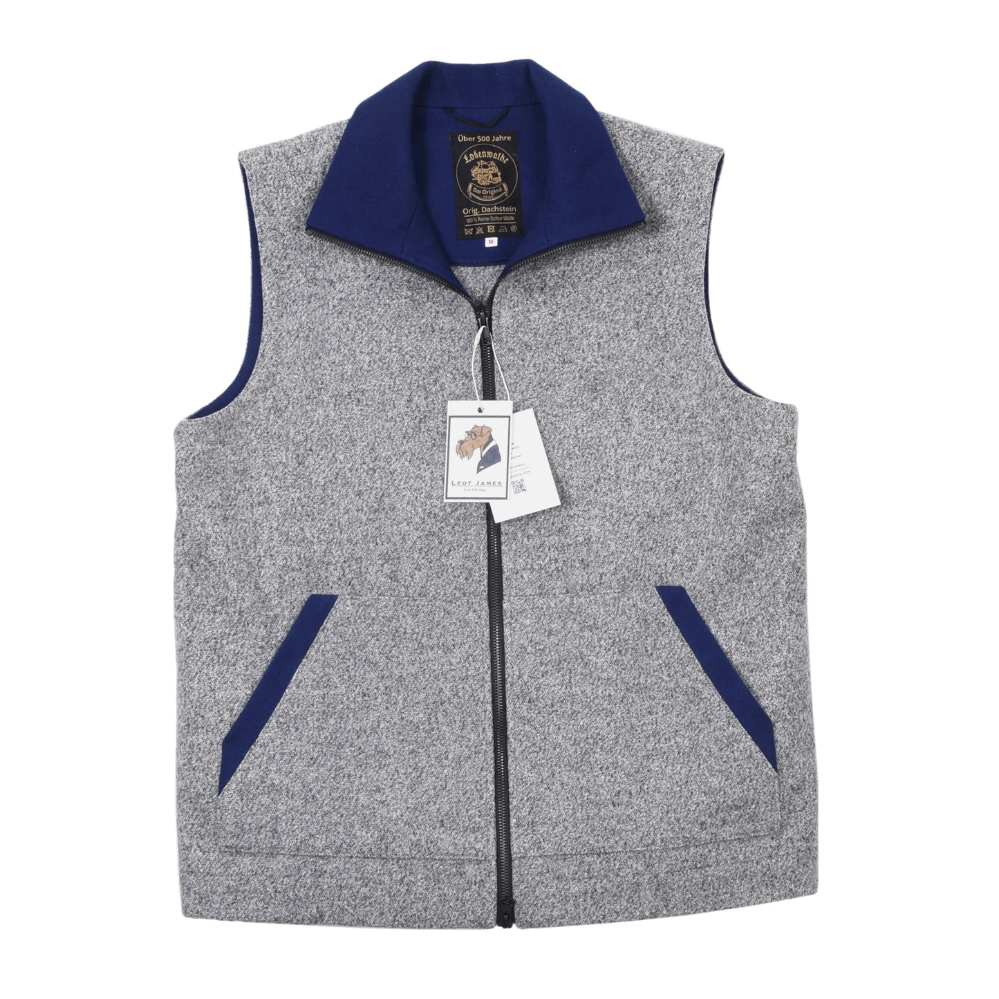 Orig. Dachstein Walkweste Gr. M ca. 54cm - Heather Grey/Blue