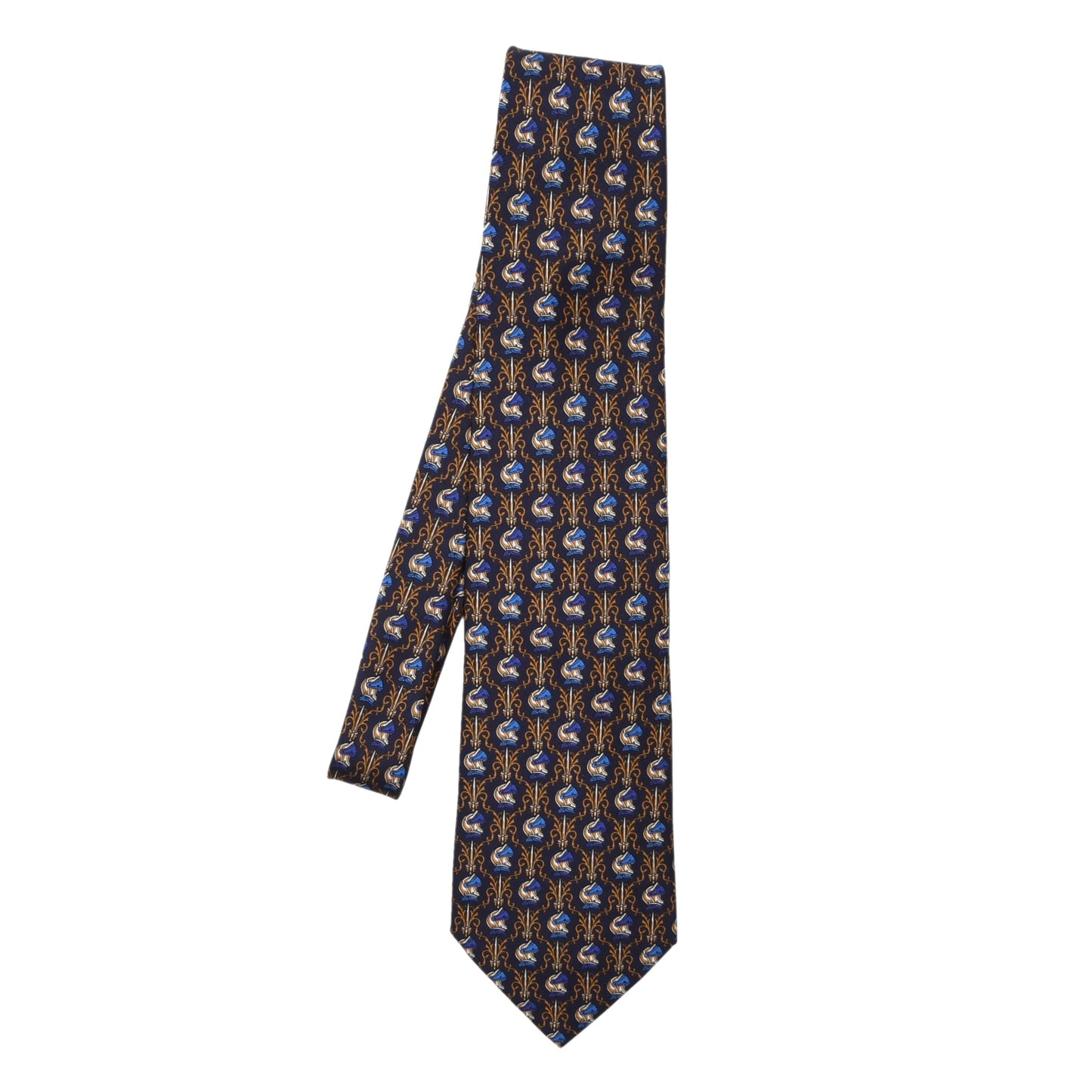 Balmain Vintage Silk Tie ca. 146cm/10cm - Knight's Helmets