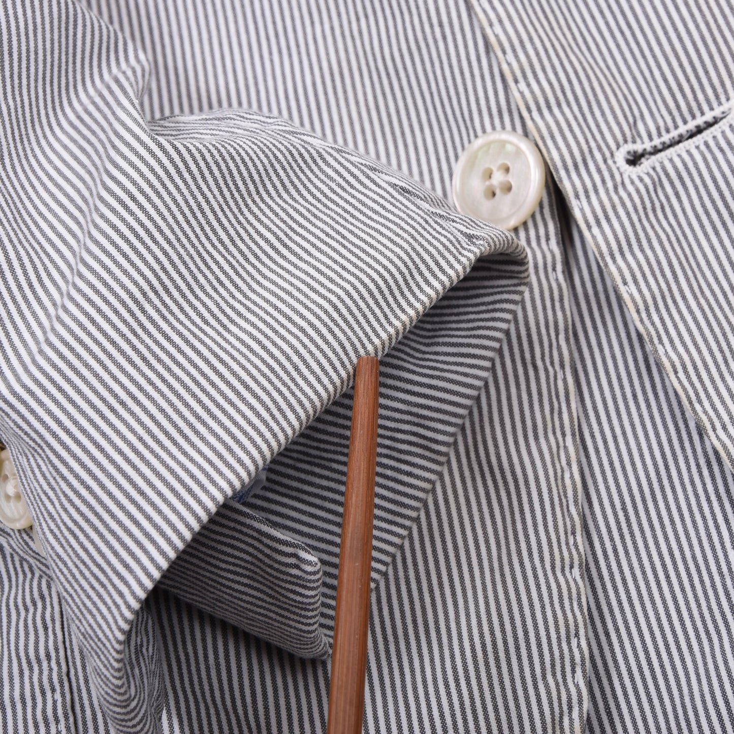 Lardini Baumwoll-Leinen Jacke Größe 48 Brust ca. 49cm - Gestreift