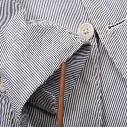 Lardini Baumwoll-Leinen Jacke Größe 48 Brust ca. 49cm - Gestreift