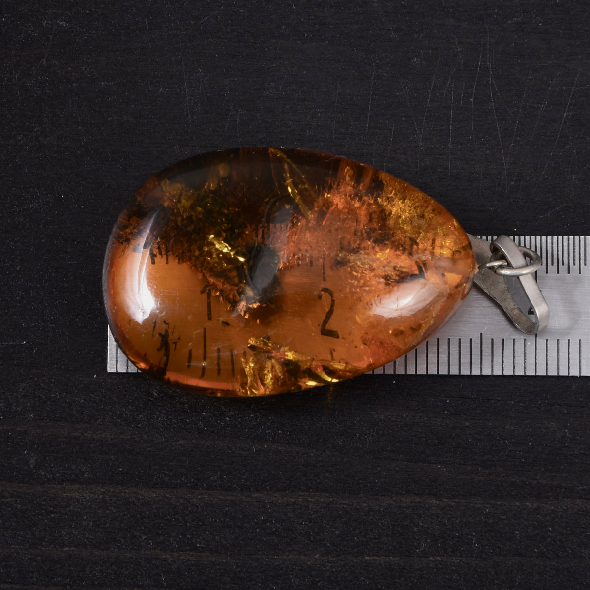 Vintage Amber Pendant With Inclusions ca. 6.84g