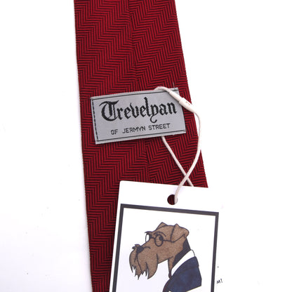 Trevelyan of Jermyn Street Seide Krawatte Made in England - Rot