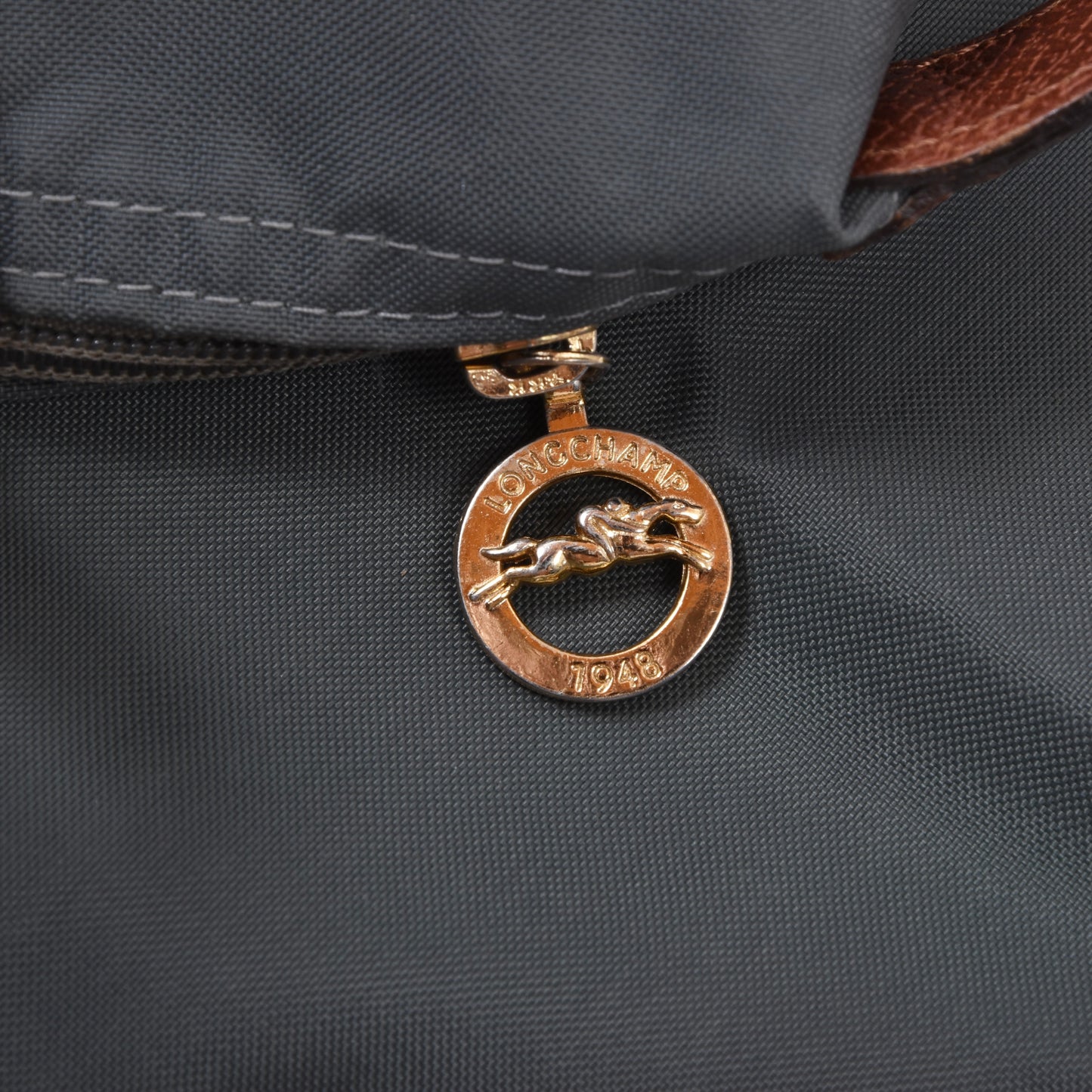 Longchamp Paris Le Pliage Type S Bag ca. 32cm Made in France - Grey