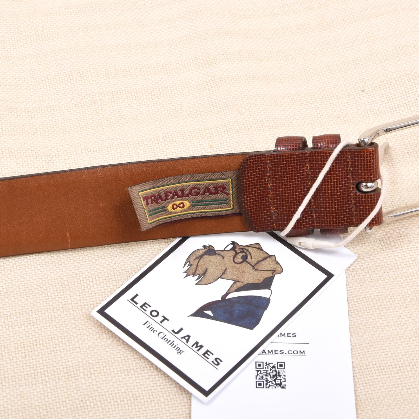 Trafalgar Calfskin Leather Belt Made in USA Size 36/90 - Brown