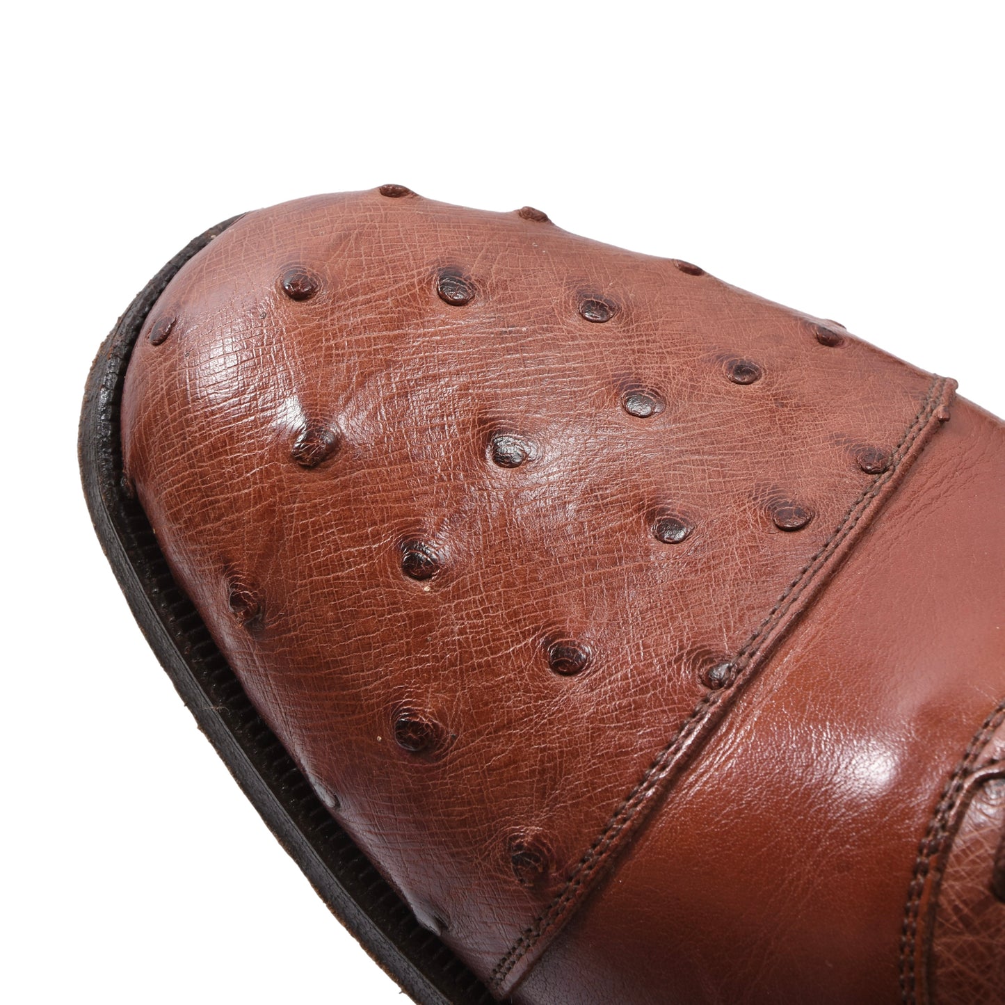 Vintage Bally Schuhe aus Straußenleder, Größe 9 1/2 – Rostbraun