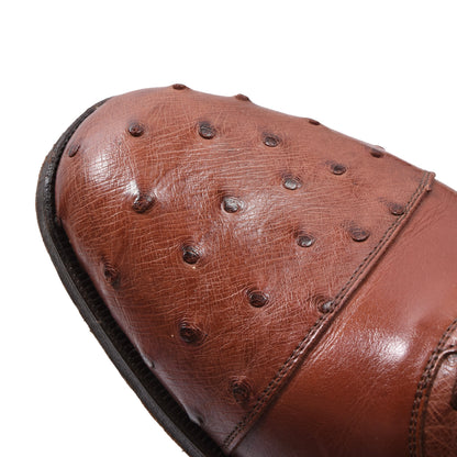 Vintage Bally Schuhe aus Straußenleder, Größe 9 1/2 – Rostbraun
