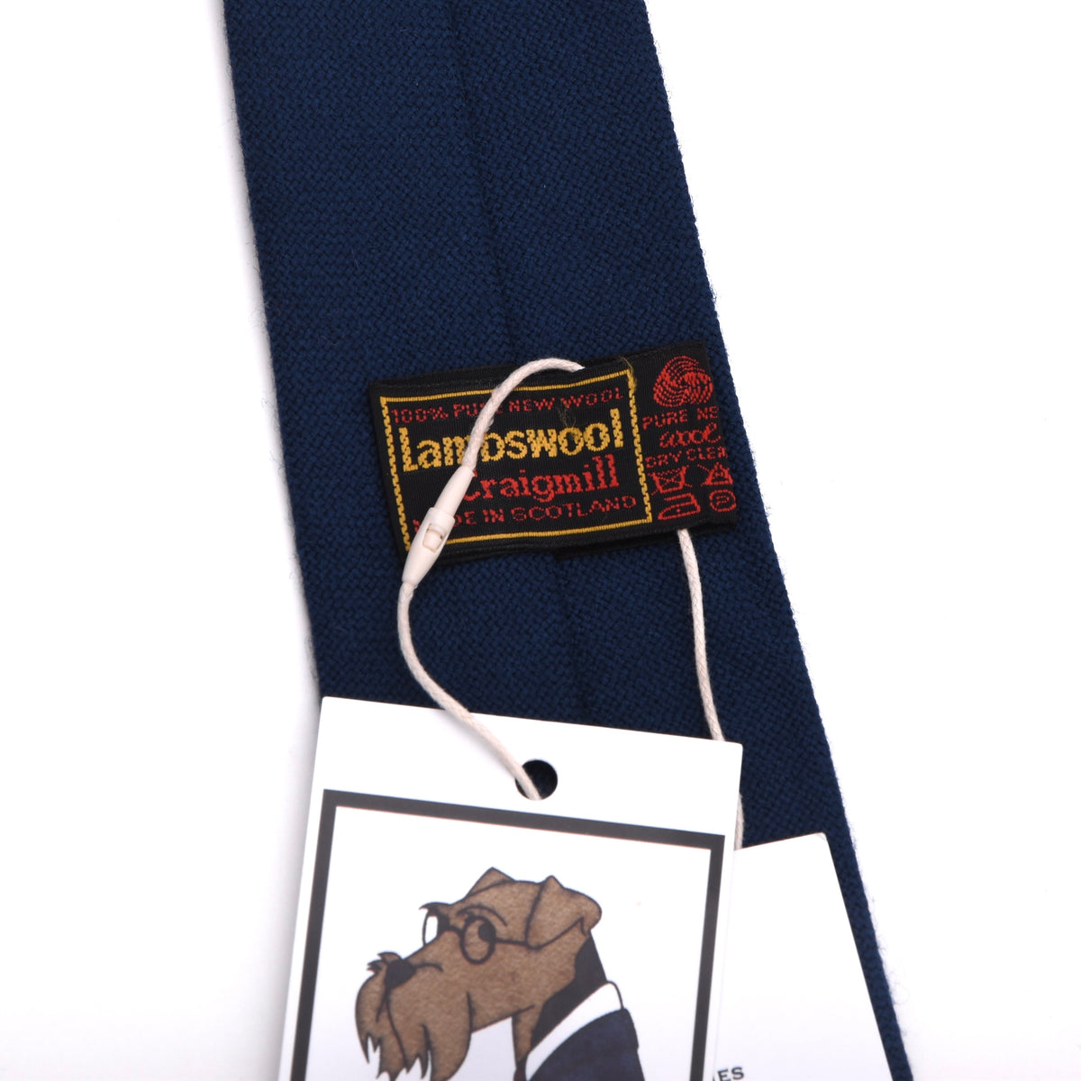 NOS Craigmill Krawatte 100% Schurwolle Made in Scotland – Dunkelblau