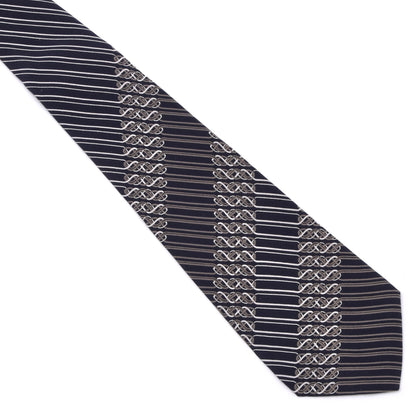 Vintage Lanvin Paris 1970s Silk Tie Made in Italy - Navy Blue
