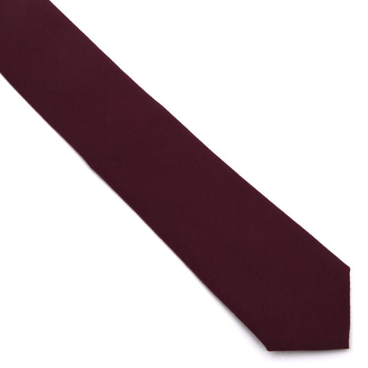 NOS P.C. Leschka x Phoenix 100% Wool Tie Made in Austria - Eggplant