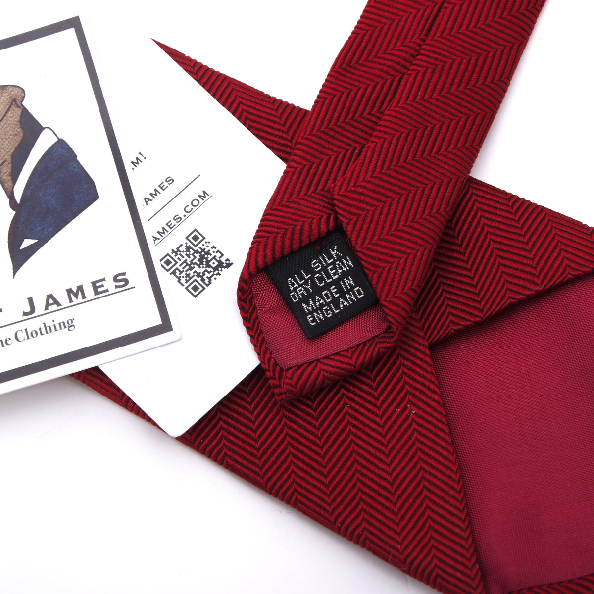 Trevelyan of Jermyn Street Seide Krawatte Made in England - Rot