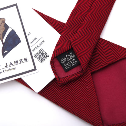 Trevelyan of Jermyn Street Seide Krawatte Made in England - Rot