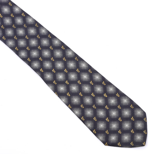 Vintage V2 Versace Silk Tie ca. 148cm/9.2cm - V2 Logo