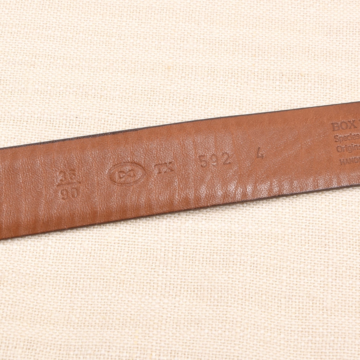 Trafalgar Calfskin Leather Belt Made in USA Size 36/90 - Brown