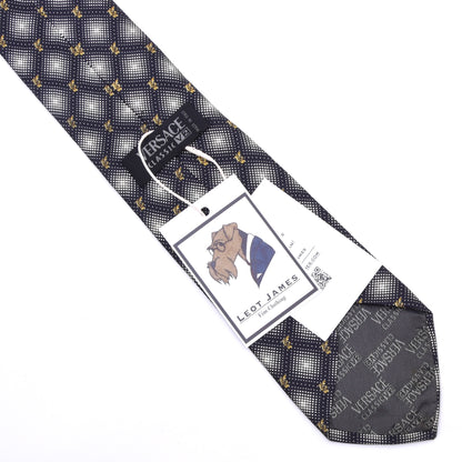 Vintage V2 Versace Seidenkrawatte ca. 148cm/9.2cm - V2 Logo