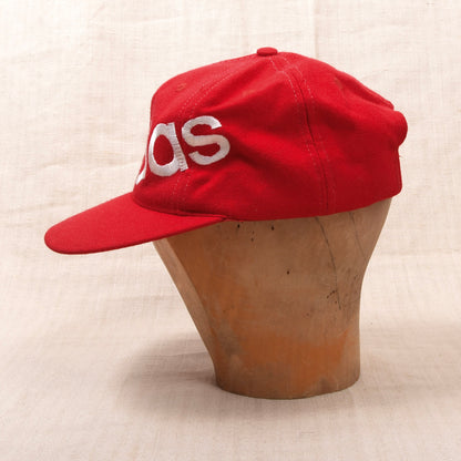 Vintage Adidas 1980-90er Snapback Cap - Rot Spellout