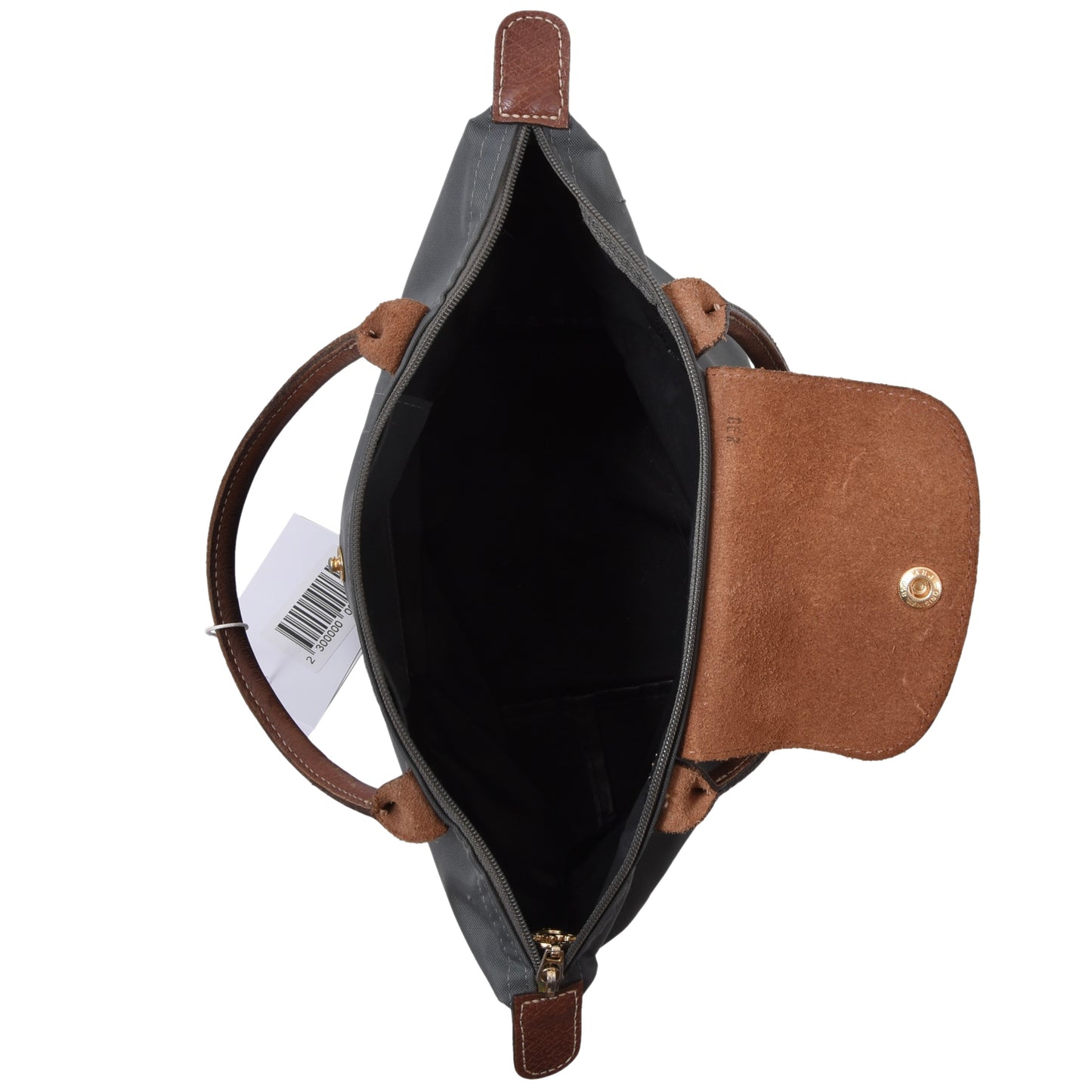 Longchamp Paris Le Pliage Type S Bag ca. 32cm Made in France - Grey