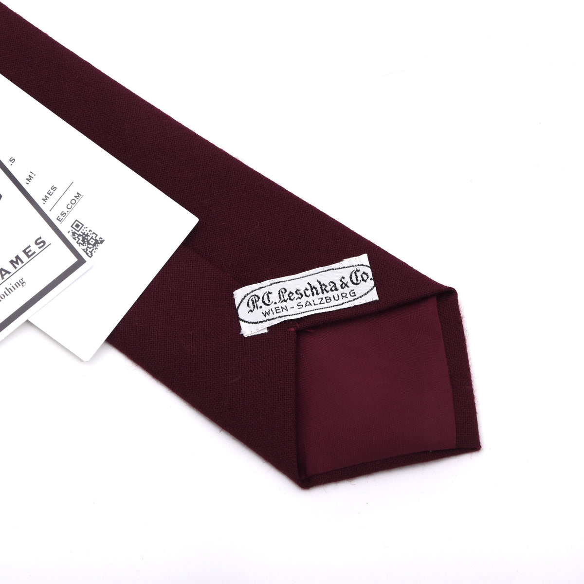 NOS P.C. Leschka x Phoenix Krawatte 100% Wolle Made in Austria – Aubergine