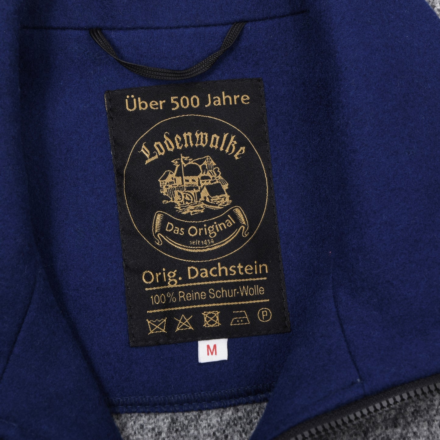 Orig. Dachstein Walkweste Gr. M ca. 54cm - Heather Grey/Blue