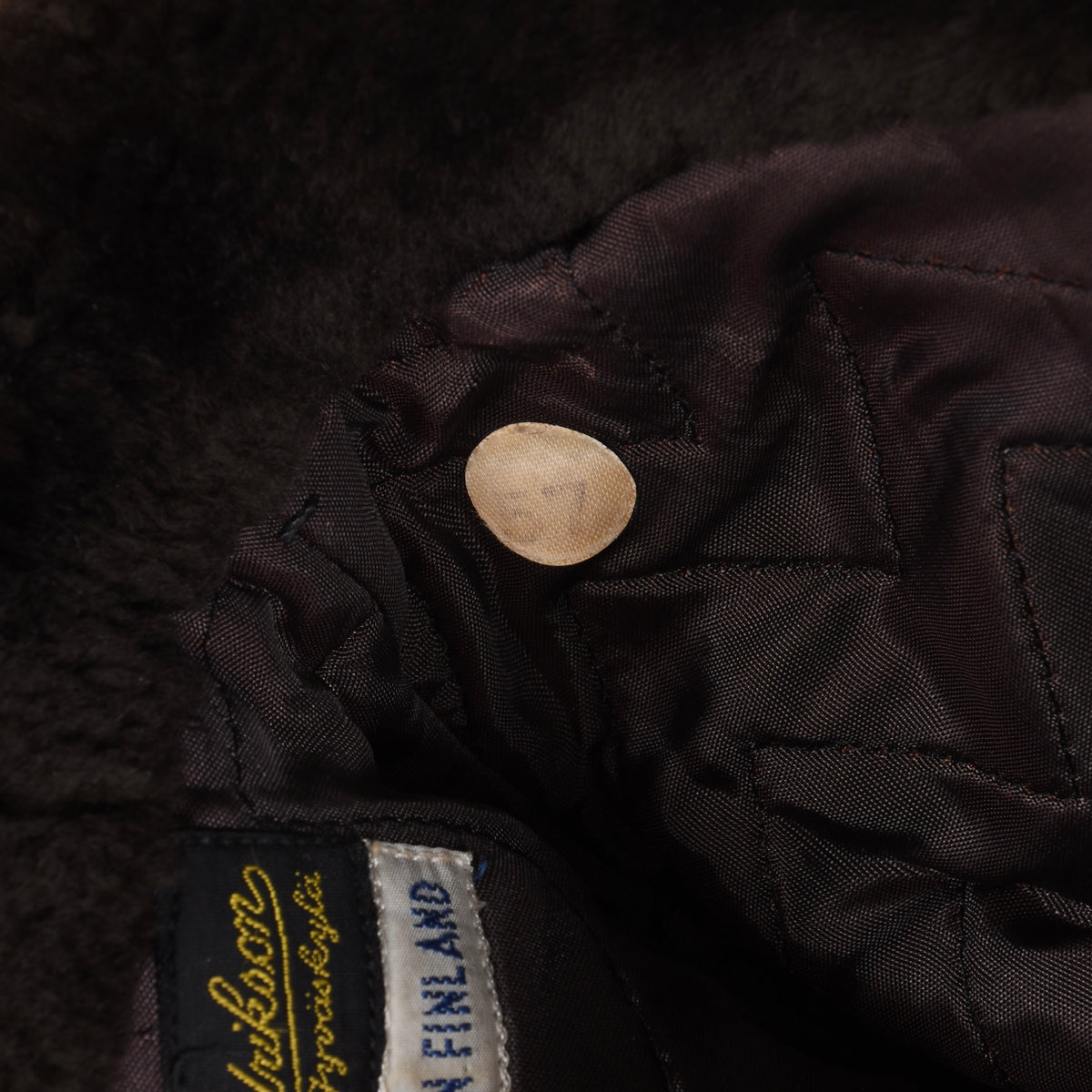 Vintage Fredrikson Leder & Pelz Fliegermütze Gr. 57 Made in Finland - Braun