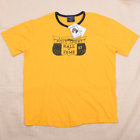 Vintage Polo Sport Ralph Lauren T-Shirt Größe M - Gelb