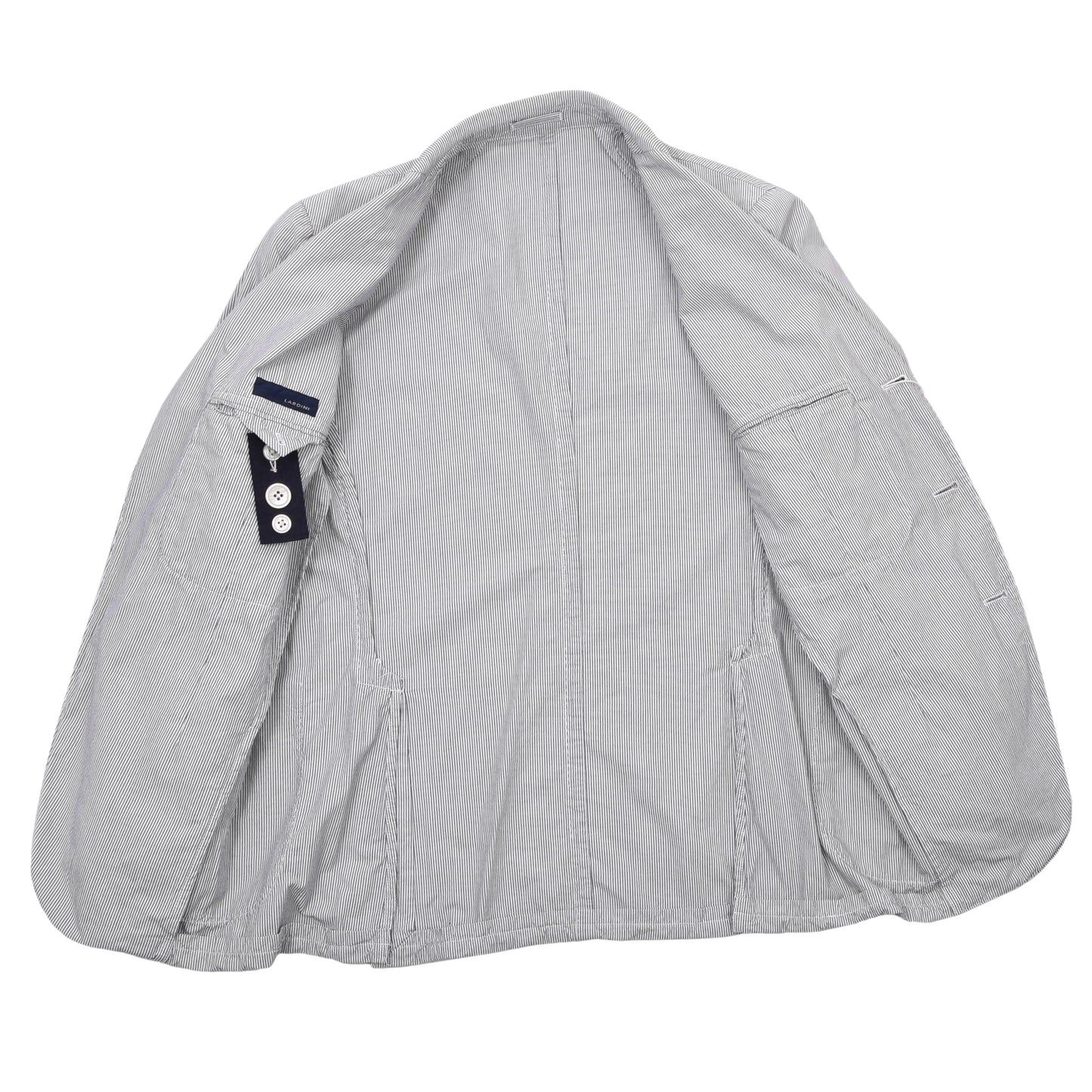 Lardini Baumwoll-Leinen Jacke Größe 48 Brust ca. 49cm - Gestreift