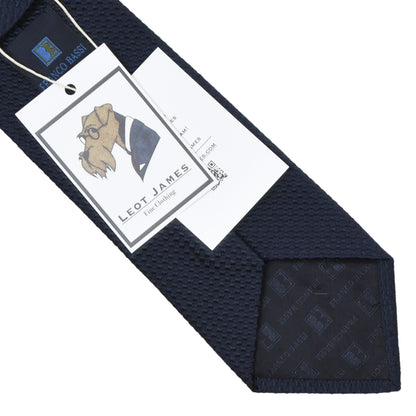 Franco Bassi 100% Silk Tie - Navy Blue