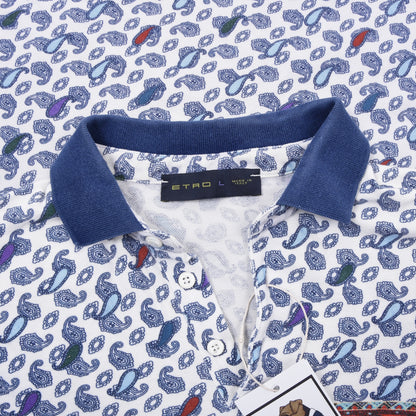 Etro Milano Poloshirt Größe L ca. 55cm - Paisley