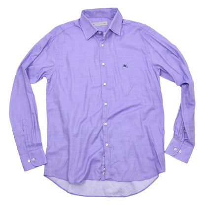 Etro Milano x2 Hemden Größe 41 – Lila/Blau