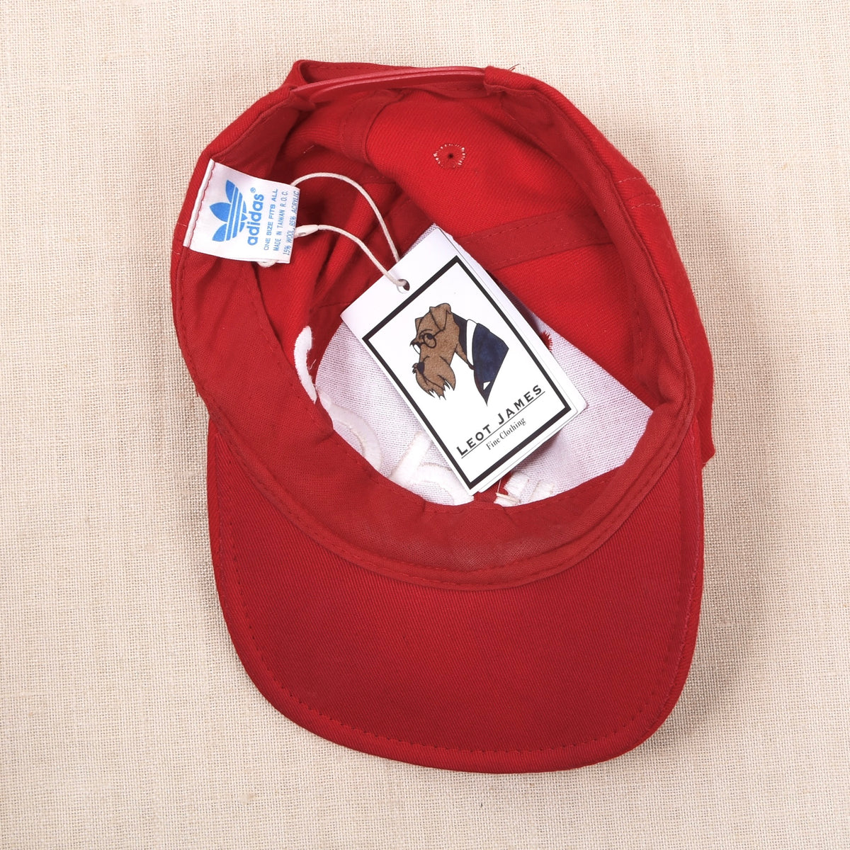 Vintage Adidas 1980-90er Snapback Cap - Rot Spellout