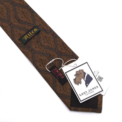Vintage Altea Ancient Madder Silk Tie Made in Italy - Red/Gold Paisley