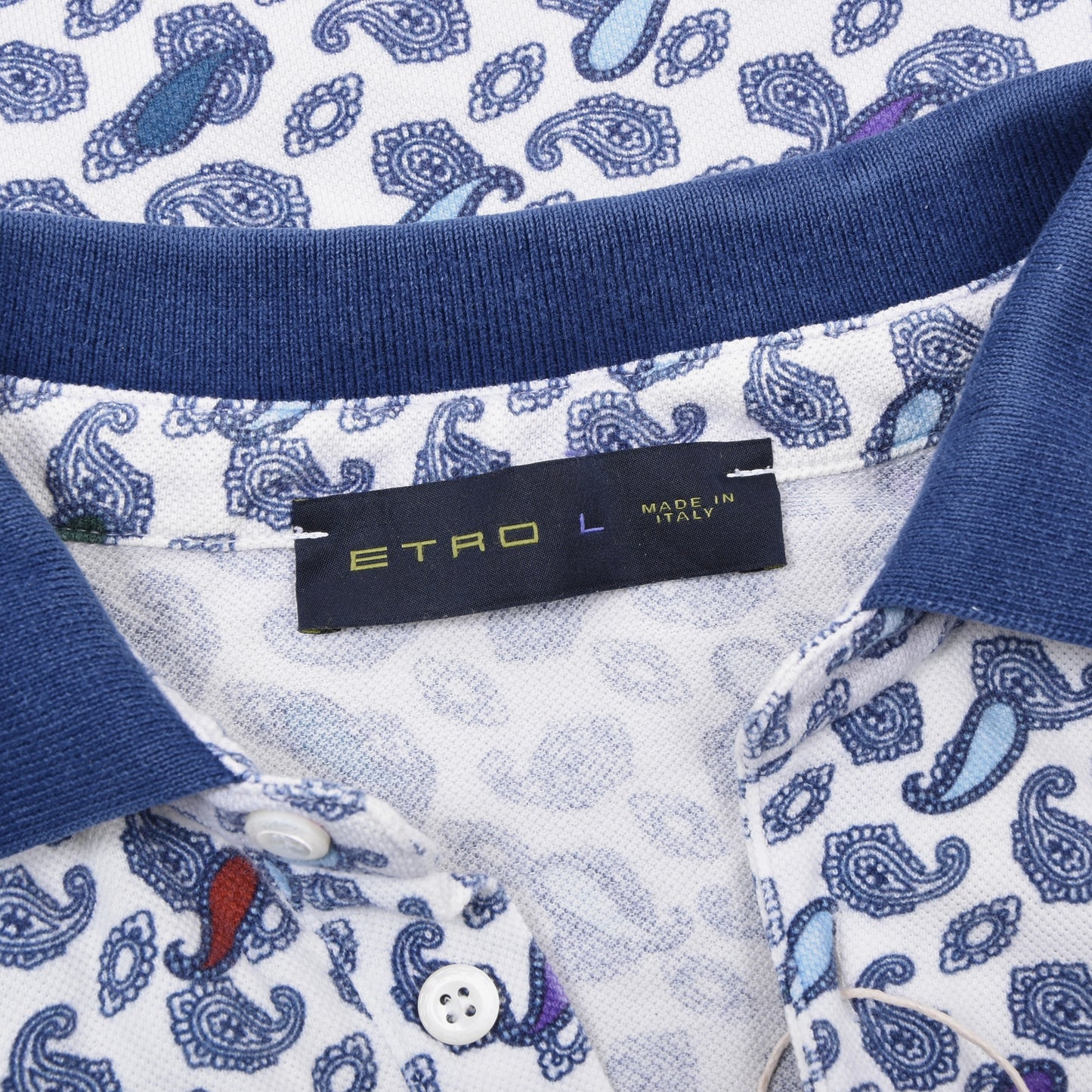 Etro Milano Poloshirt Größe L ca. 55cm - Paisley