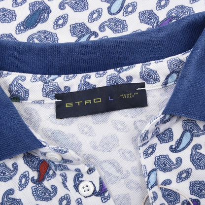 Etro Milano Poloshirt Größe L ca. 55cm - Paisley