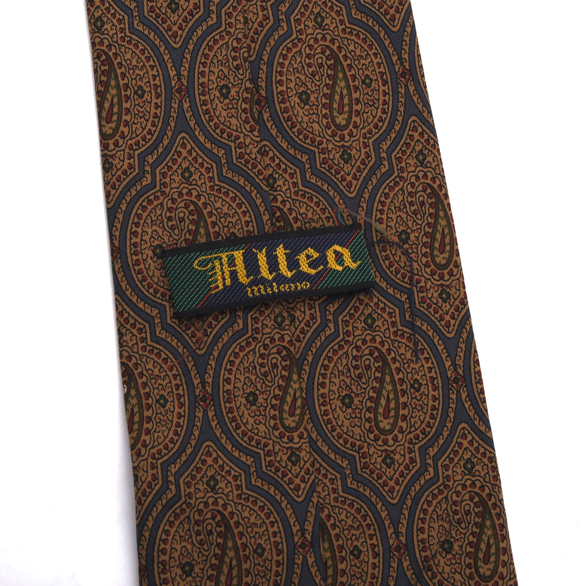 Vintage Altea Ancient Madder Silk Tie Made in Italy - Red/Gold Paisley