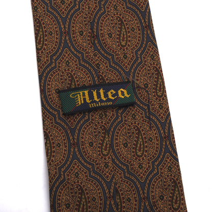 Vintage Altea Ancient Madder Silk Tie Made in Italy - Red/Gold Paisley