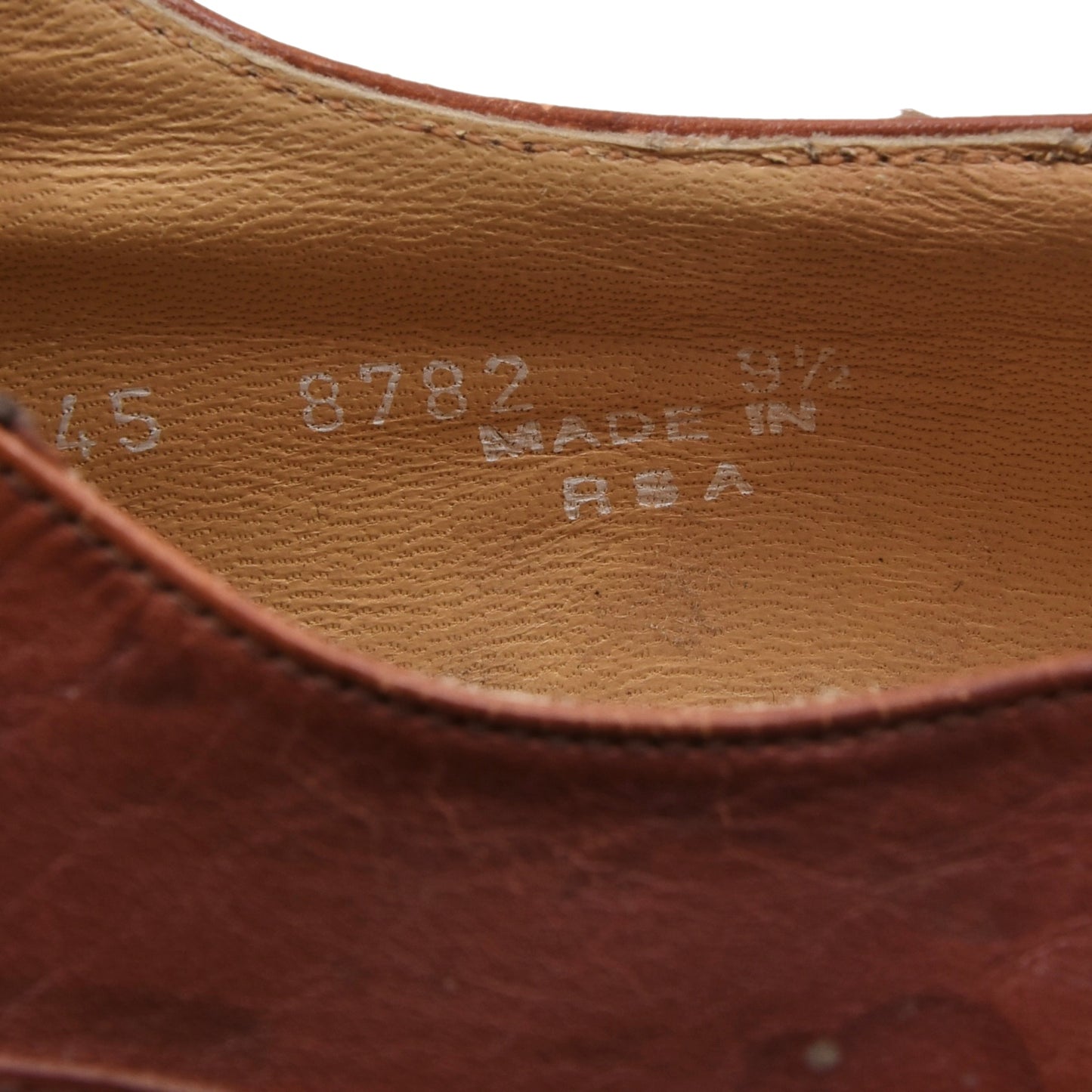 Vintage Bally Schuhe aus Straußenleder, Größe 9 1/2 – Rostbraun