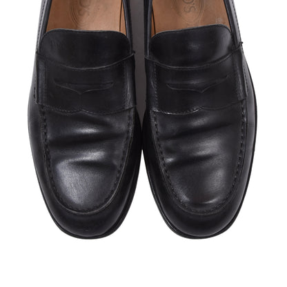 Tod's Classic Leather Loafers Size 9 1/2 - Black