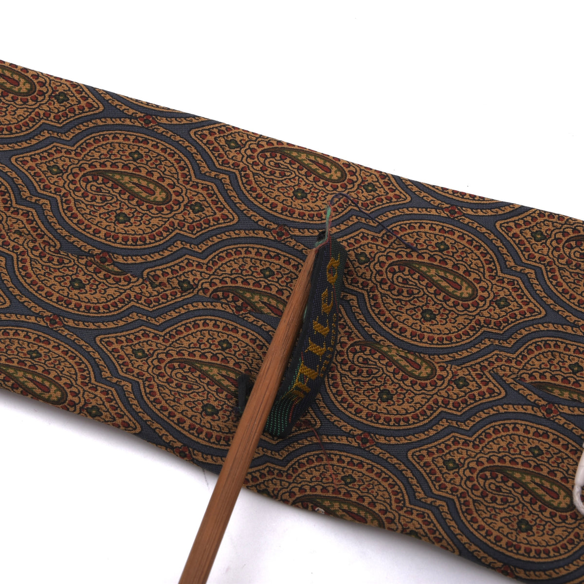 Vintage Altea Ancient Madder Silk Tie Made in Italy - Red/Gold Paisley