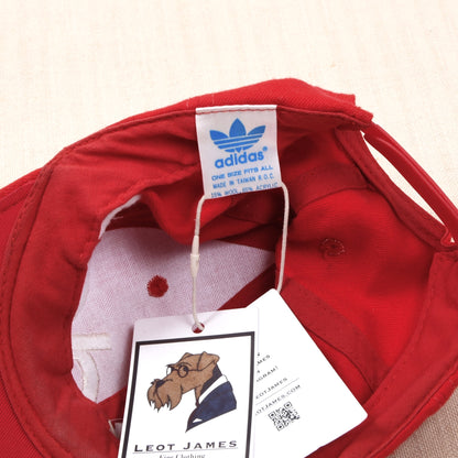 Vintage Adidas 1980-90er Snapback Cap - Rot Spellout